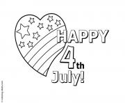 Printable happy 4th july usa celebration coloring pages