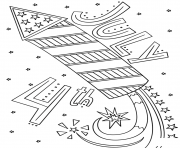 Printable july 4th doodle 2 coloring pages