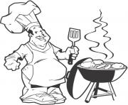 Printable barbeque coloring pages