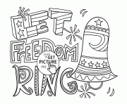 Printable let freedom ring 4th of july for kids img coloring pages