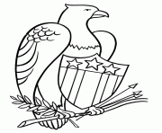 Printable patriotic eagle 4th of july coloring pages