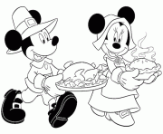 Printable mickey mouse thanksgiving kids coloring pages