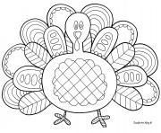 Printable amazing turkey thanksgiving adult coloring pages