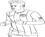 Printable neymar fc barcelone soccer coloring pages