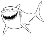 Printable bruce finding nemo movie coloring pages