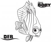 Printable Deb Finding Dory Disney coloring pages