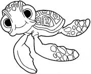 Printable finding nemo squirt coloring pages