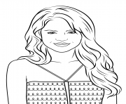 Printable selena gomez celebrity coloring pages