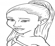 Printable Ariana Grande Funny coloring pages