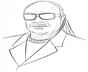 Printable stevie wonder celebrity coloring pages