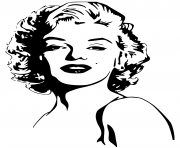 Printable marilyn monroe celebrity coloring pages