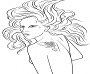 Printable lady gaga celebrity coloring pages