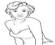 Printable marilyn monroe celebrity 2 coloring pages