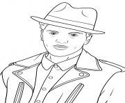 Printable bruno mars celebrity coloring pages