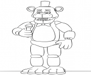 Printable freddy fnaf try to sing coloring pages