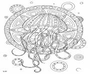 jellyfish with tribal pattern adults coloring pages