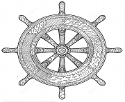 Printable marine handwheel zentangle adults coloring pages
