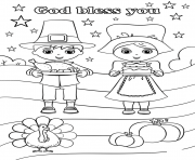 Printable god bless you thanksgiving coloring pages