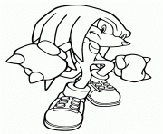 Printable Knuckles the Echidna coloring pages