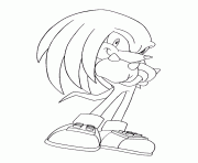 Printable knuckles the echidna sonic coloring pages