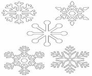 Printable easy snowflake for kids coloring pages