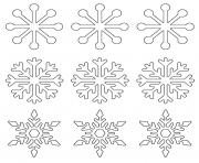 Printable snowflake templates large small stencil coloring pages