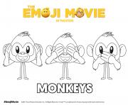 Printable Monkeys Emoji Movie coloring pages