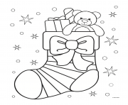 Printable xChristmas Stocking Cute coloring pages