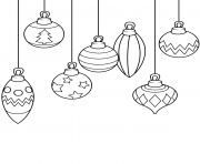 Printable christmas ornaments coloring pages