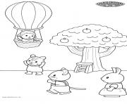 Printable carlico critters sylvanian familys apple tree coloring pages