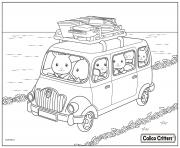 Printable calico critters all the family travel coloring pages