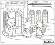 Printable calico critters country school coloring pages