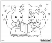 Printable calico critters read great story book coloring pages