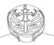 Printable Rey Mysterio Mask Face coloring pages
