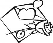 Printable my heart is in envelope coloring pages