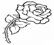 Printable Red Rose Flower Love coloring pages