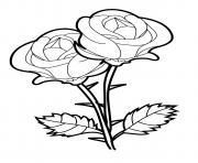 Printable Rose Valentines day coloring pages