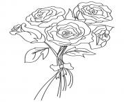 Printable The Bunch of roses 16 a4 coloring pages