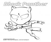 Printable cartoon black panther marvel coloring pages