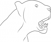 Printable Black Panther Face Animal coloring pages