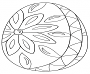 Printable decorative easter egg coloring pages