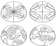Printable pysanky eggs coloring pages