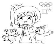 Printable PyeongChang 2018 Winter Olympic Games coloring pages