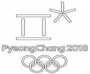 Printable PyeongChang 2018 Olympic Games Logo to Color coloring pages