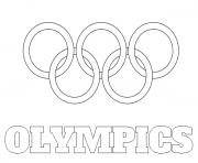 Printable olympic rings logo coloring pages