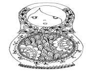 Printable russian dolls 3 coloring pages