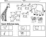 Printable kindergarten math worksheets coloring pages