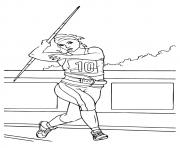 Printable Javelin Throw olympic games coloring pages
