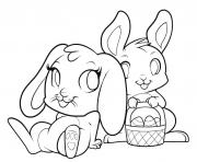 Printable easter bunnies cute bunny coloring pages