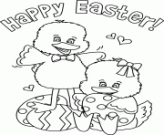 Printable happy easter eggs love coloring pages